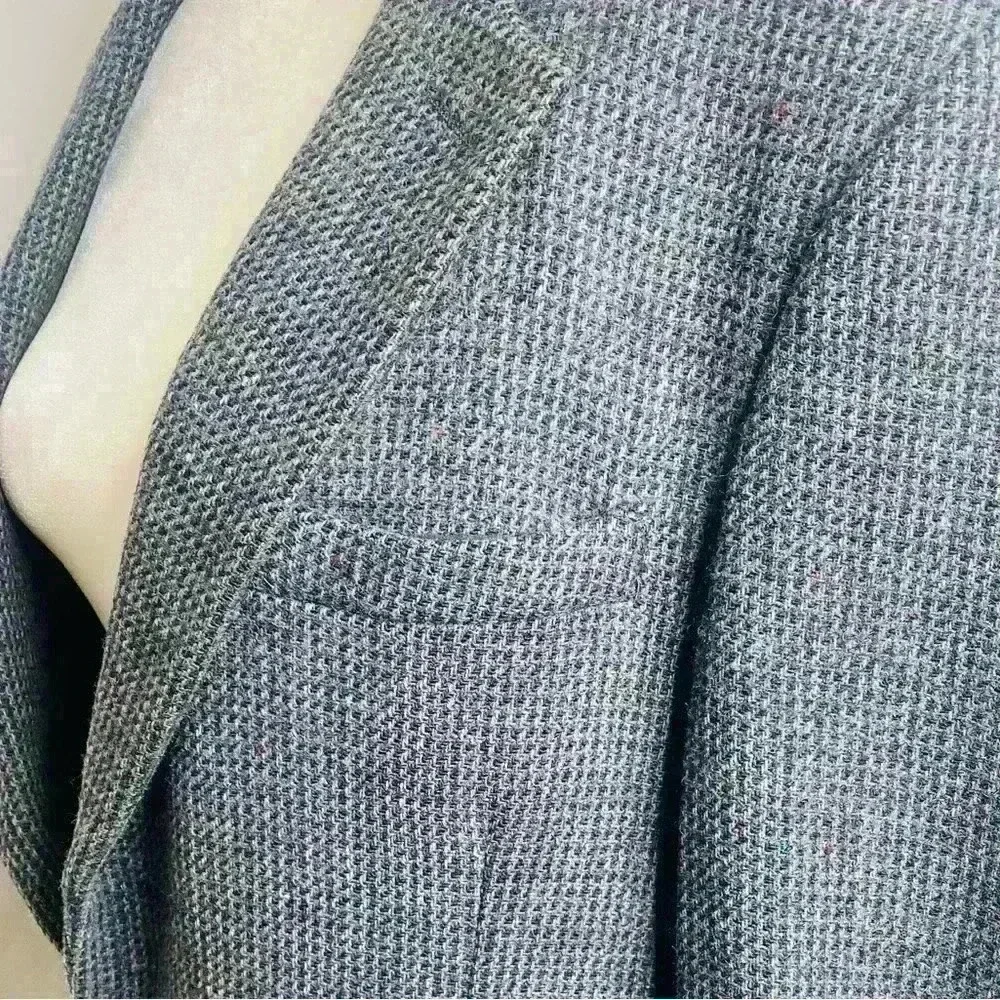 Mens Vintage Grey Stafford‎ 100% Virgin Wool Blazer